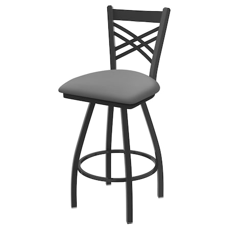 Holland Bar Stool Co 36" Swivel Bar Stool, Pewter Finish, Canter Grey Seat 82036PW007